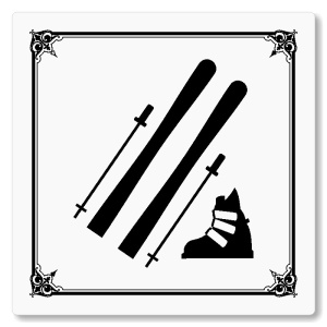 Lyžárna, 118x118mm, bílá, Nebraska